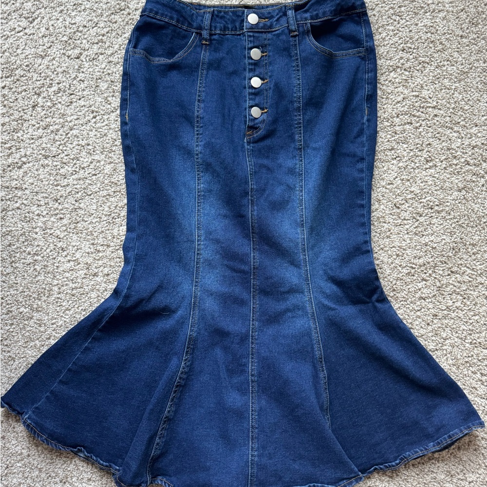 Women's Blue Denim Skirt